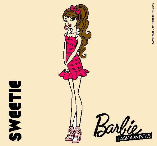 Dibujo Barbie Fashionista 6 pintado por vlentinita
