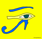 Dibujo Ojo Horus pintado por pimar