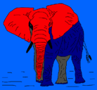 Dibujo Elefante pintado por eeaiojhgfvcd