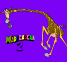 Dibujo Madagascar 2 Melman 2 pintado por llll