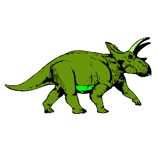 Dibujo Triceratops pintado por HABY