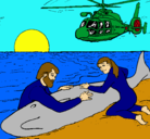 Dibujo Rescate ballena pintado por chochi