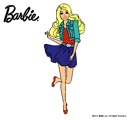 Dibujo Barbie informal pintado por lara2002