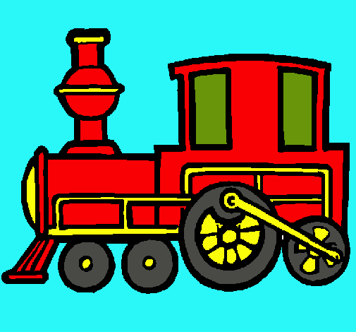 Dibujo Tren pintado por J-betto