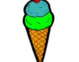 Dibujo Cucurucho de helado pintado por gelat
