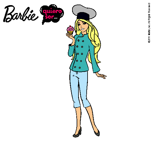 Dibujo Barbie de chef pintado por lara2002