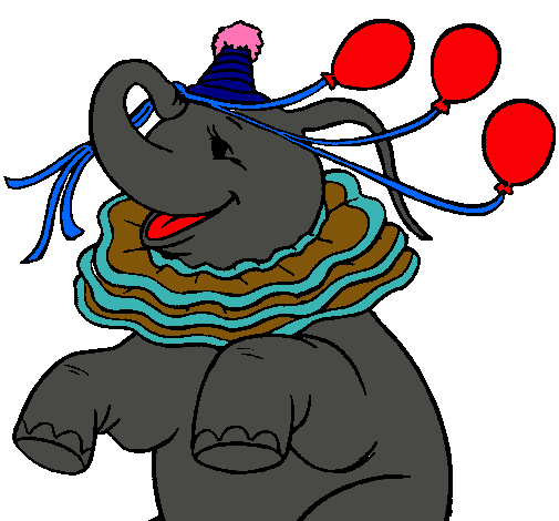 Elefante con 3 globos