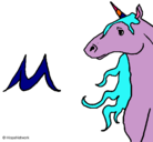 Dibujo Unicornio pintado por JFOM