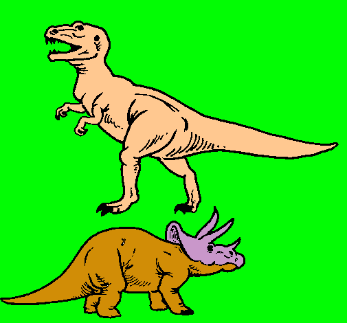 Triceratops y tiranosaurios rex