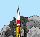 Dibujo Lanzamiento cohete pintado por gianluca