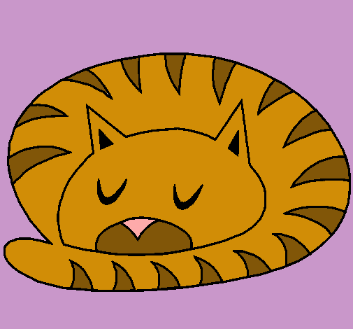 Dibujo Gato durmiendo pintado por nadialis