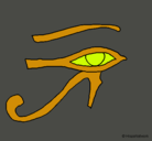 Dibujo Ojo Horus pintado por itzamara