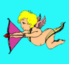 Dibujo Cupido volando pintado por qwertyuo