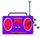 Dibujo Radio cassette 2 pintado por lusdarislin