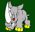 Dibujo Rinoceronte II pintado por babasonicben