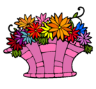 Dibujo Cesta de flores 7 pintado por florecitas