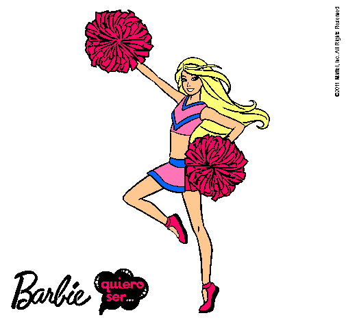 Dibujo Barbie animadora pintado por lara2002