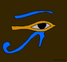 Dibujo Ojo Horus pintado por dayanaaaa