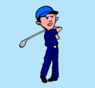 Dibujo Jugador de golf pintado por pakiko