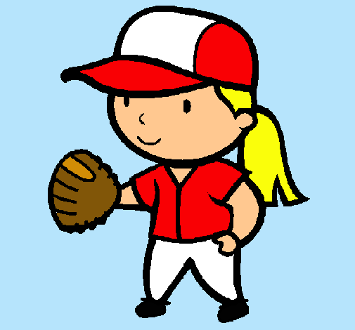 Dibujo Jugadora de béisbol pintado por 3elena3