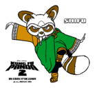 Dibujo Shifu pintado por pixela