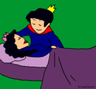 Dibujo La princesa durmiente y el príncipe pintado por saaaaaaa