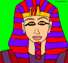Dibujo Tutankamon pintado por Zuzi   