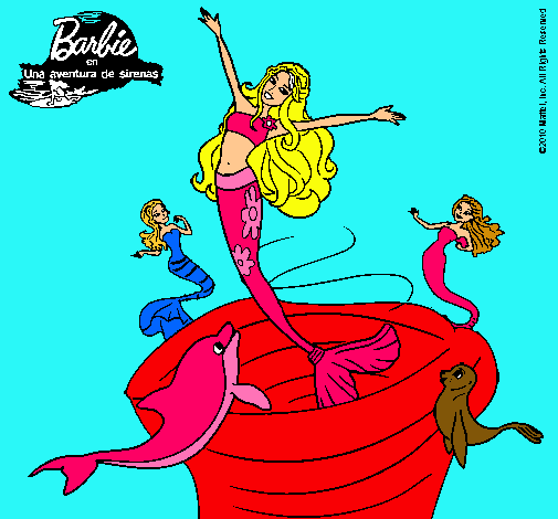 Barbie sirena contenta