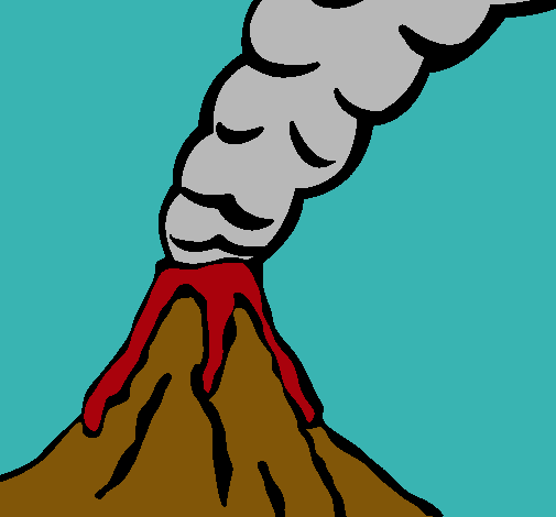 Dibujo Volcán pintado por solnoe