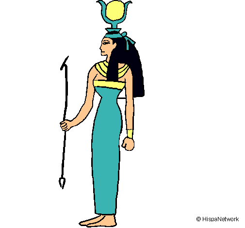 Dibujo Hathor pintado por coffy