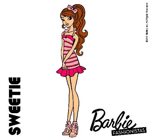 Dibujo Barbie Fashionista 6 pintado por Esmii