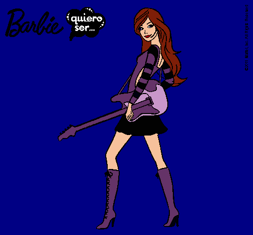 Dibujo Barbie la rockera pintado por vlentinita