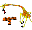 Dibujo Madagascar 2 Melman 2 pintado por JAED