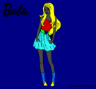 Dibujo Barbie veraniega pintado por luque