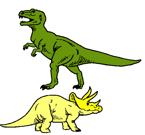 Triceratops y tiranosaurios rex