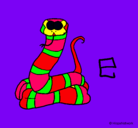 Dibujo Serpiente pintado por cobra