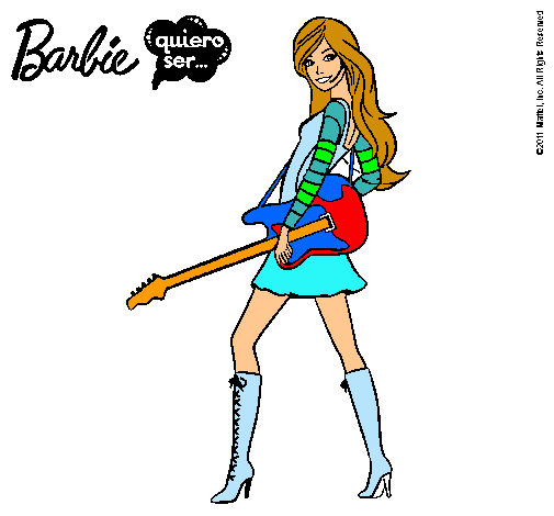 Dibujo Barbie la rockera pintado por prinsesa