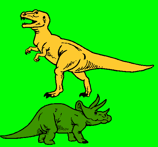 Triceratops y tiranosaurios rex