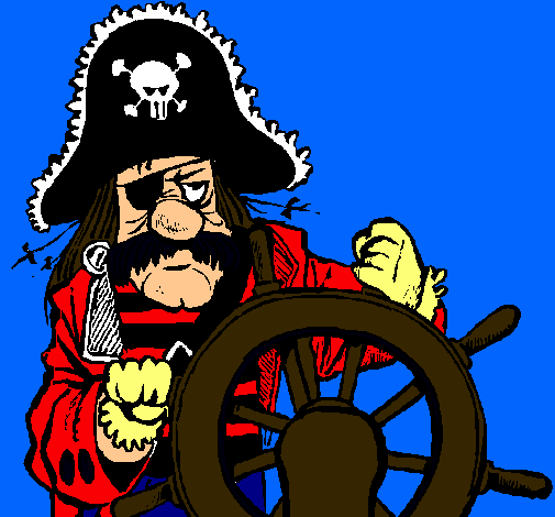 Dibujo Capitán pirata pintado por Hipolito