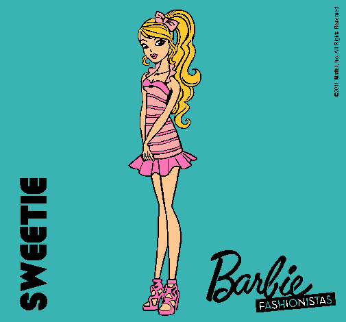 Dibujo Barbie Fashionista 6 pintado por miko