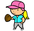Dibujo Jugadora de béisbol pintado por FEROMARIANA