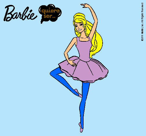 Dibujo Barbie bailarina de ballet pintado por dominique1
