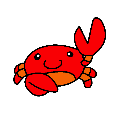 Dibujo Acuarel el cangrejo pintado por yoyo