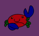 Dibujo Acuarel el cangrejo pintado por luciano4