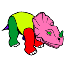 Dibujo Triceratops II pintado por tpra