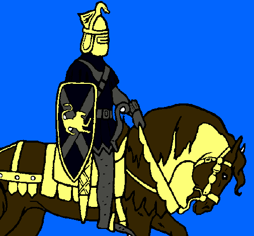 Dibujo Caballero a caballo pintado por Hipolito