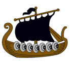 Dibujo Barco vikingo pintado por peligro