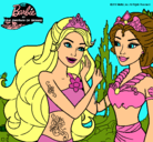 Dibujo Barbie se despiede de la reina sirena pintado por gillivet