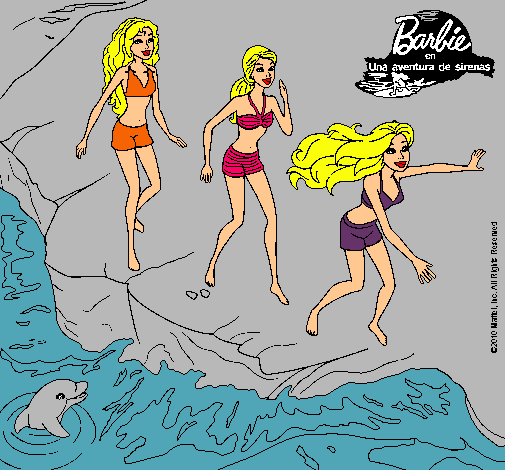 Barbie y sus amigas en la playa