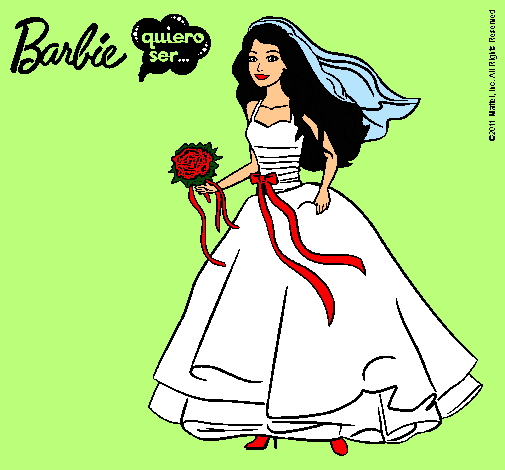 Barbie vestida de novia